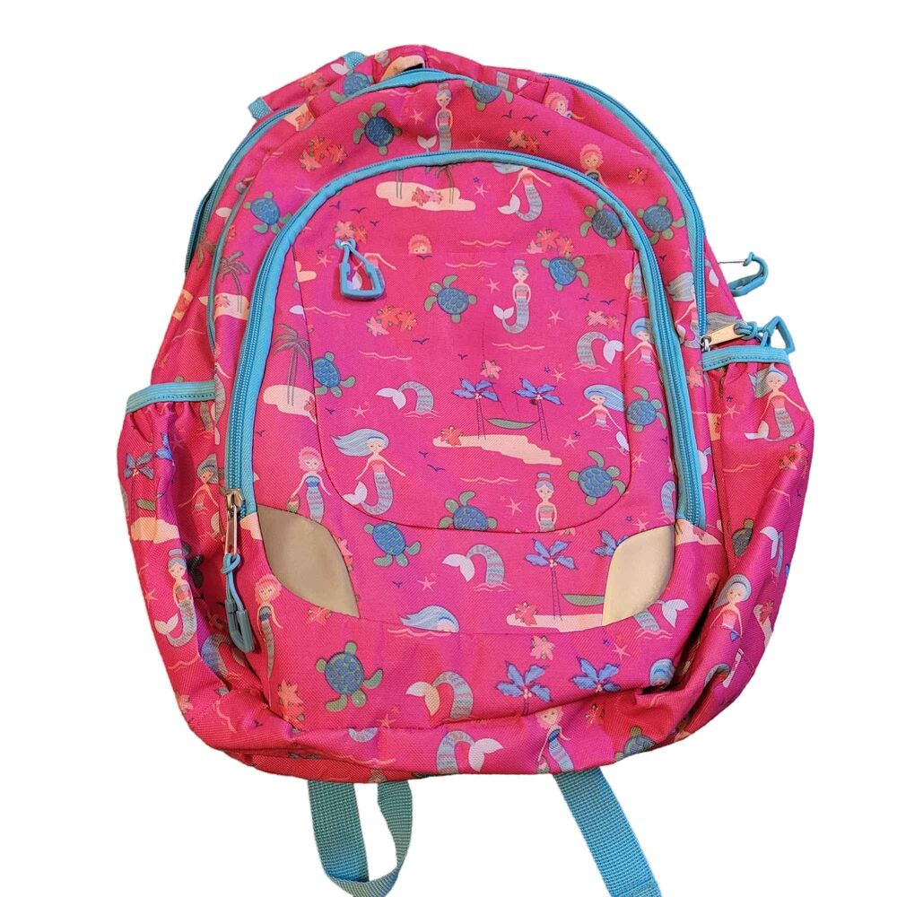 Full Size Pink Mermaid Sea Turtle backpack